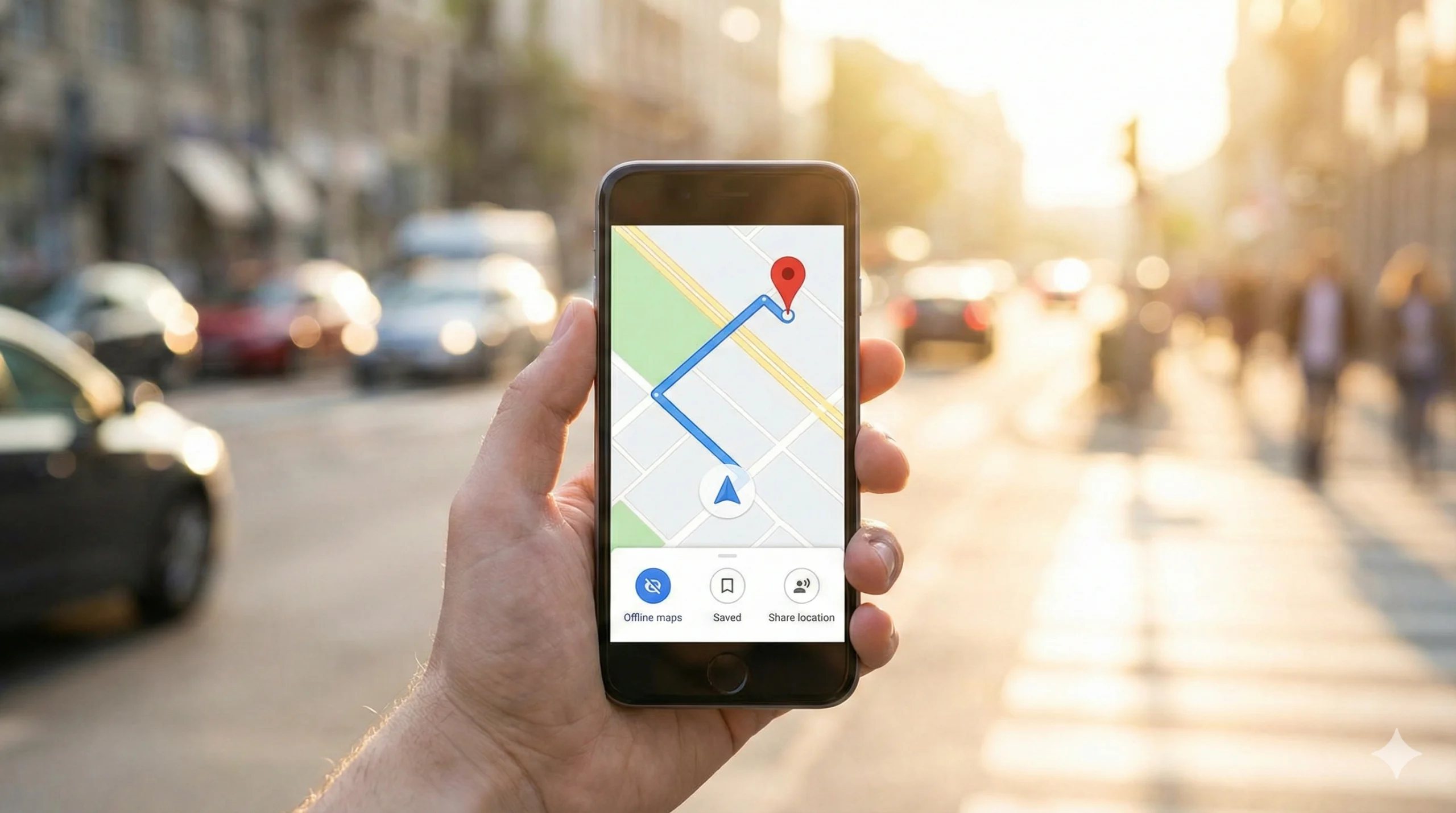 Navegação em smartphone na rua