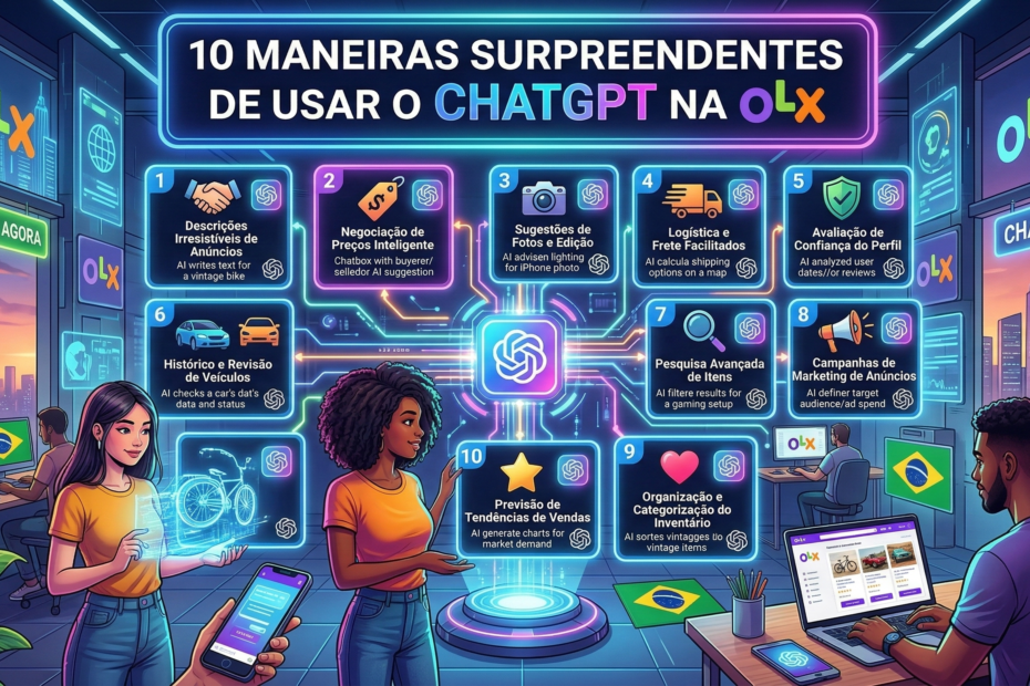 mulher criando anuncios para olx